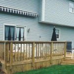 Hardwood deck.