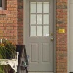 Windowed door.