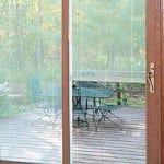 Sliding glass door.