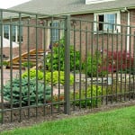 Metal fence.